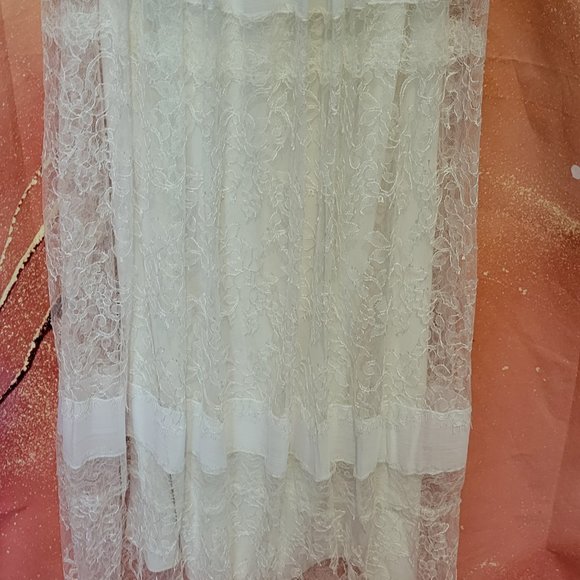 ALICE & OLIVIA white lace strapless maxi dress - Picture 11 of 13